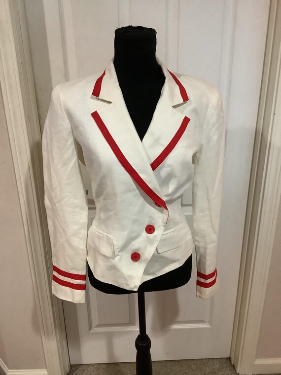 Vintage Albert Nipon 80s 90s Nipon Boutique white… - image 1