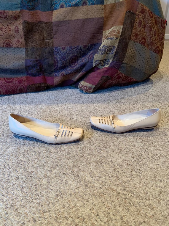Vintage Joan and David Cream Mary Jane Flat butter