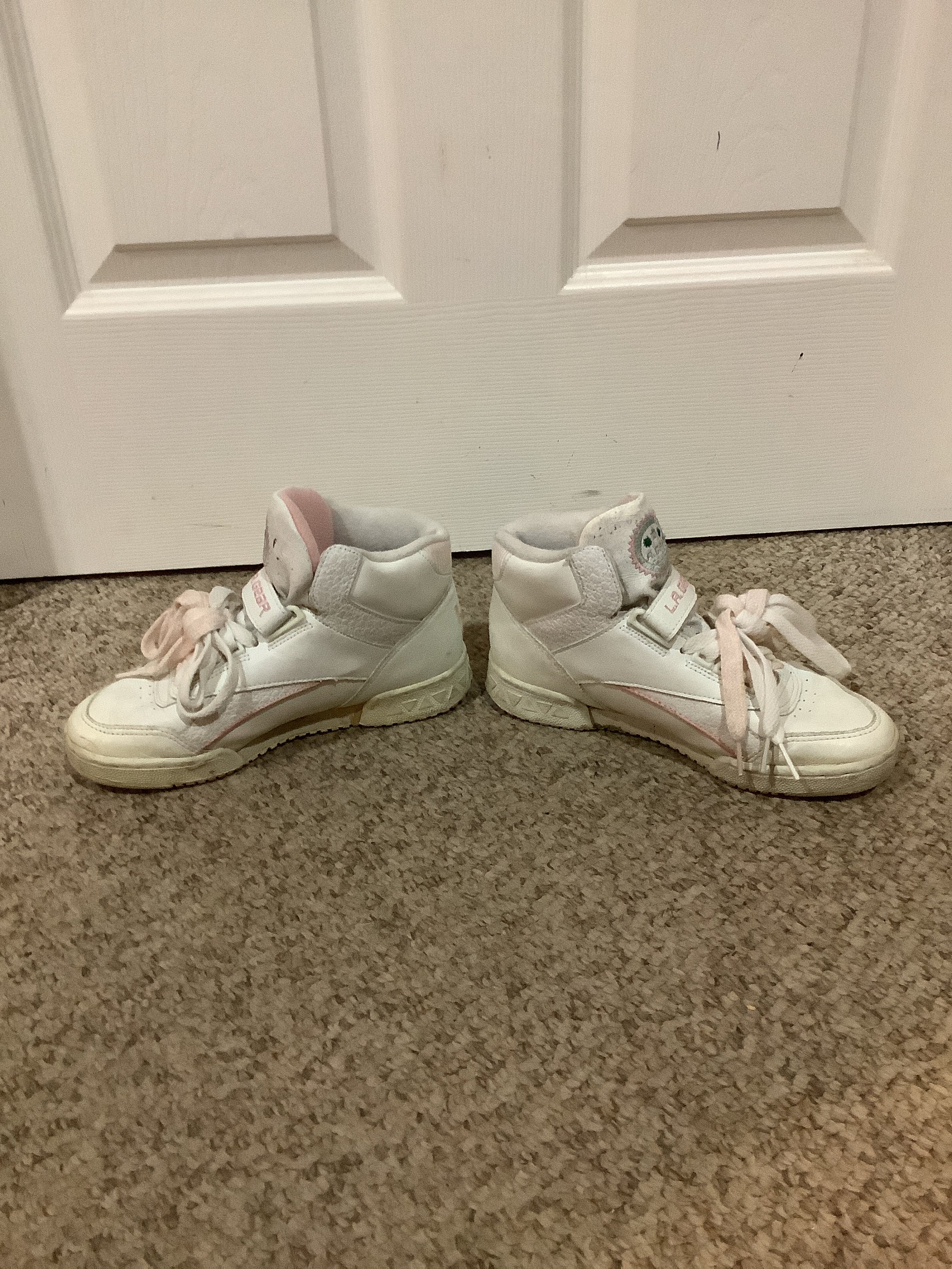 Vintage 80s 90s LA Gear Pink & White Iconic Brats Hightop Work Out Logo  Athletic Shoes Sz 5-6 -  Canada
