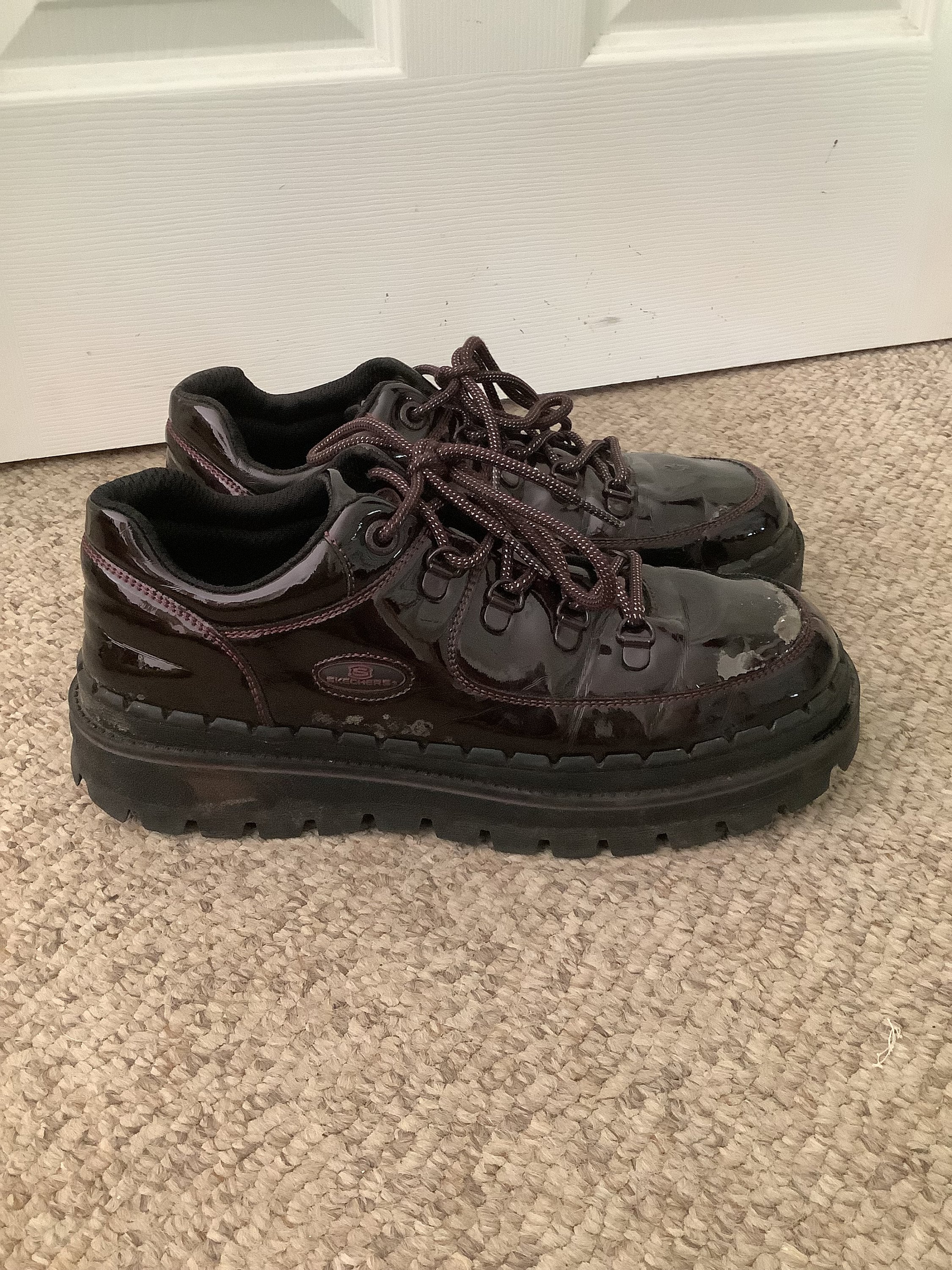 Vintage 90s Y2K Skechers Jammers Brown Patent Leather Platform Spice Girl Boho Chunky Sneaker Club Rave Shoes Sz 10 11 As is Etsy Ireland