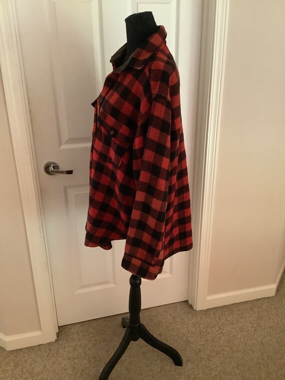 Vintage 50s 60s Woolrich red black Buffalo plaid … - image 3
