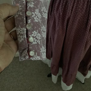 Vintage 70s Gunne Sax Like Burgundy Red Calico Print Prairie High ...