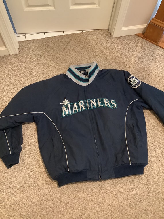 Vtg Seattle Mariners Majestic Baseball MLB zip up… - image 3