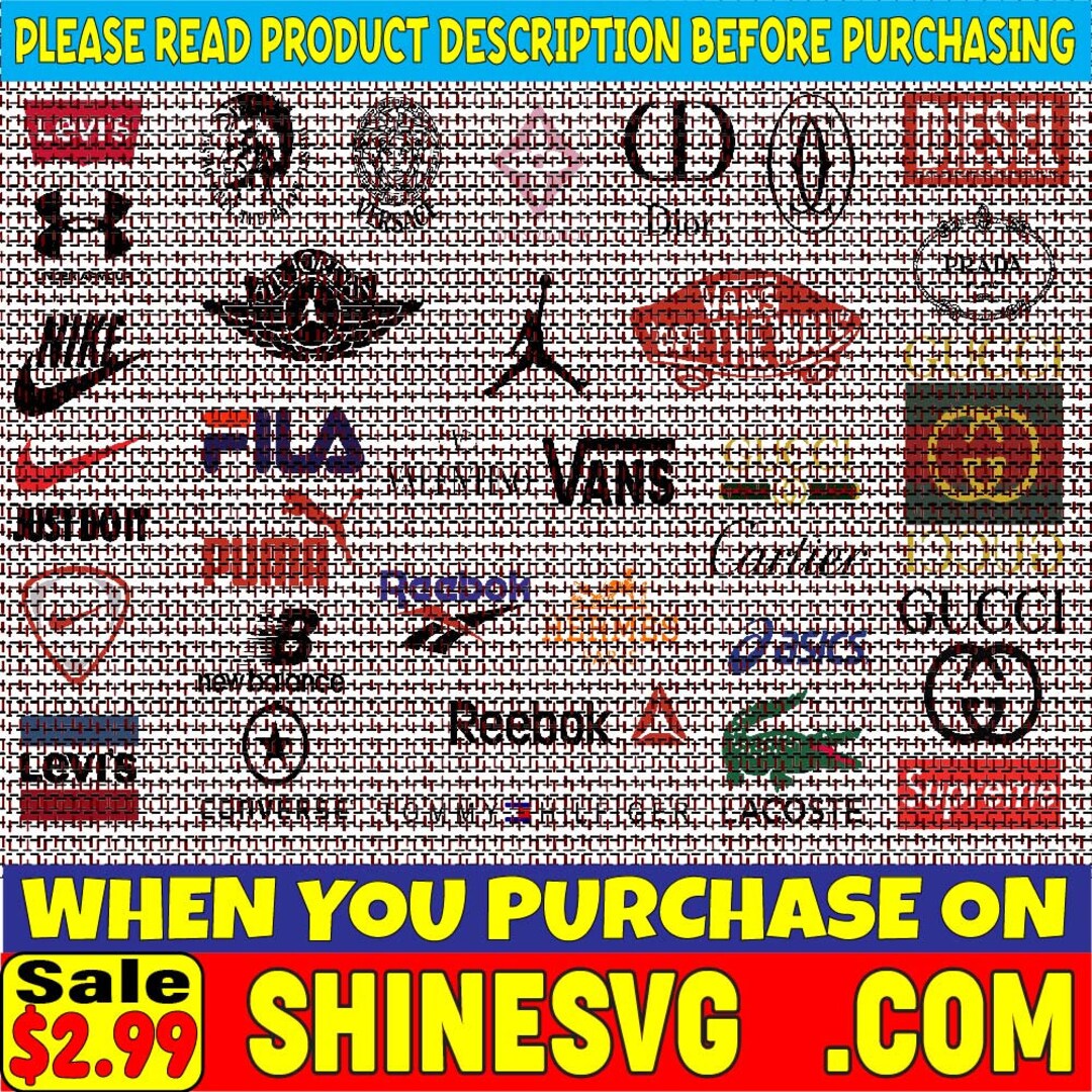 Bundle 34 Files Logo Brand Bundle, Brand Logo Svg, Fashion Brand Svg ...