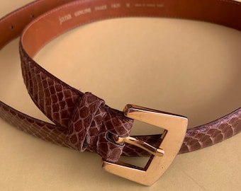 Vintage 80s Jana Snakeskin Belt Size Medium