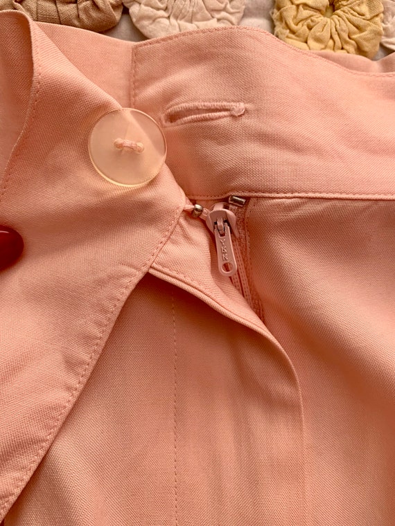 Vintage 90s baby pink preppy silk shorts size lar… - image 4