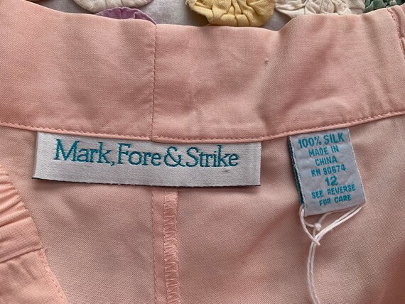 Vintage 90s baby pink preppy silk shorts size lar… - image 5