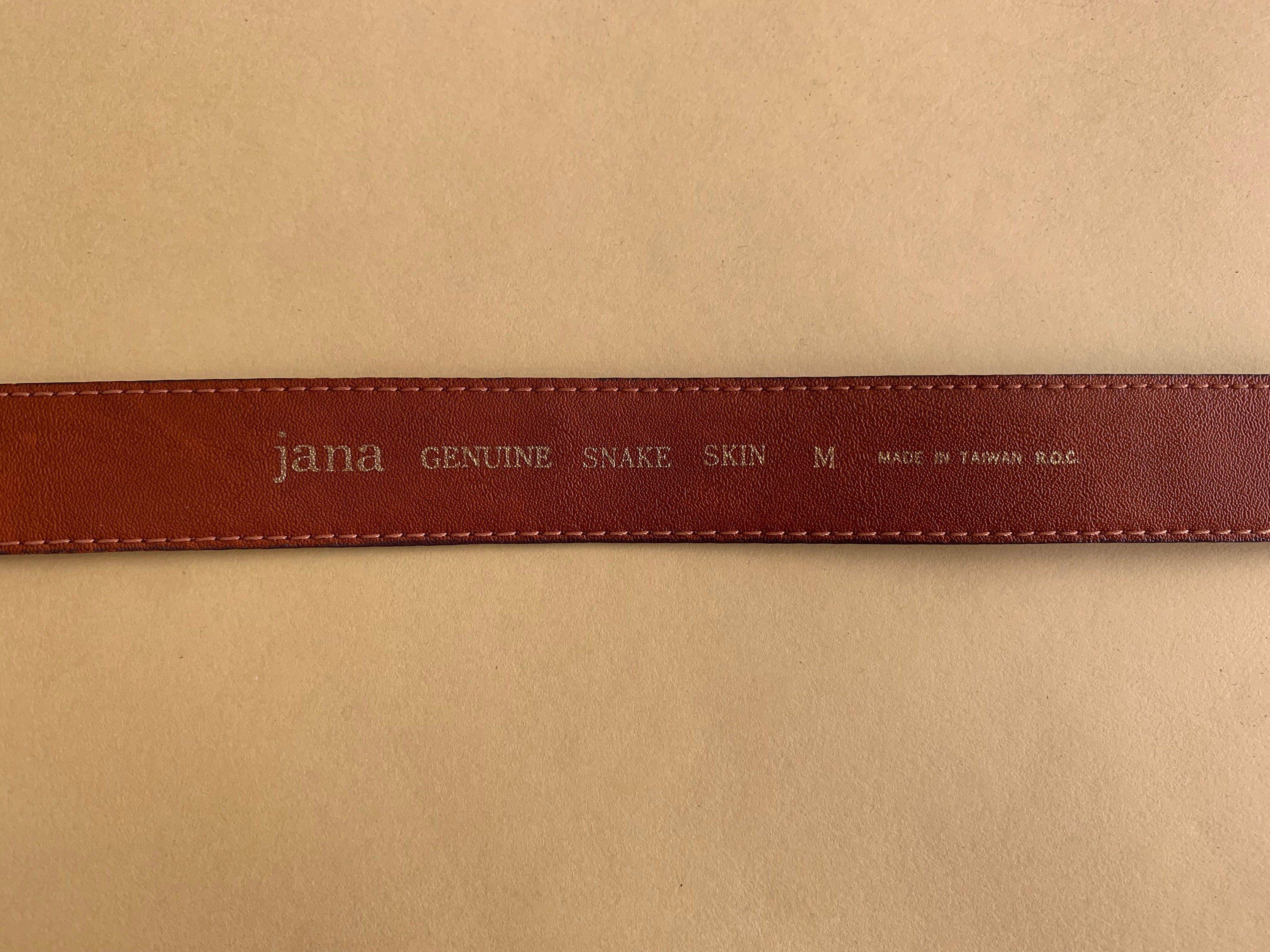 Vintage JANA 80s Snakeskin Black Belt Size Medium Vintage 80 main image 3