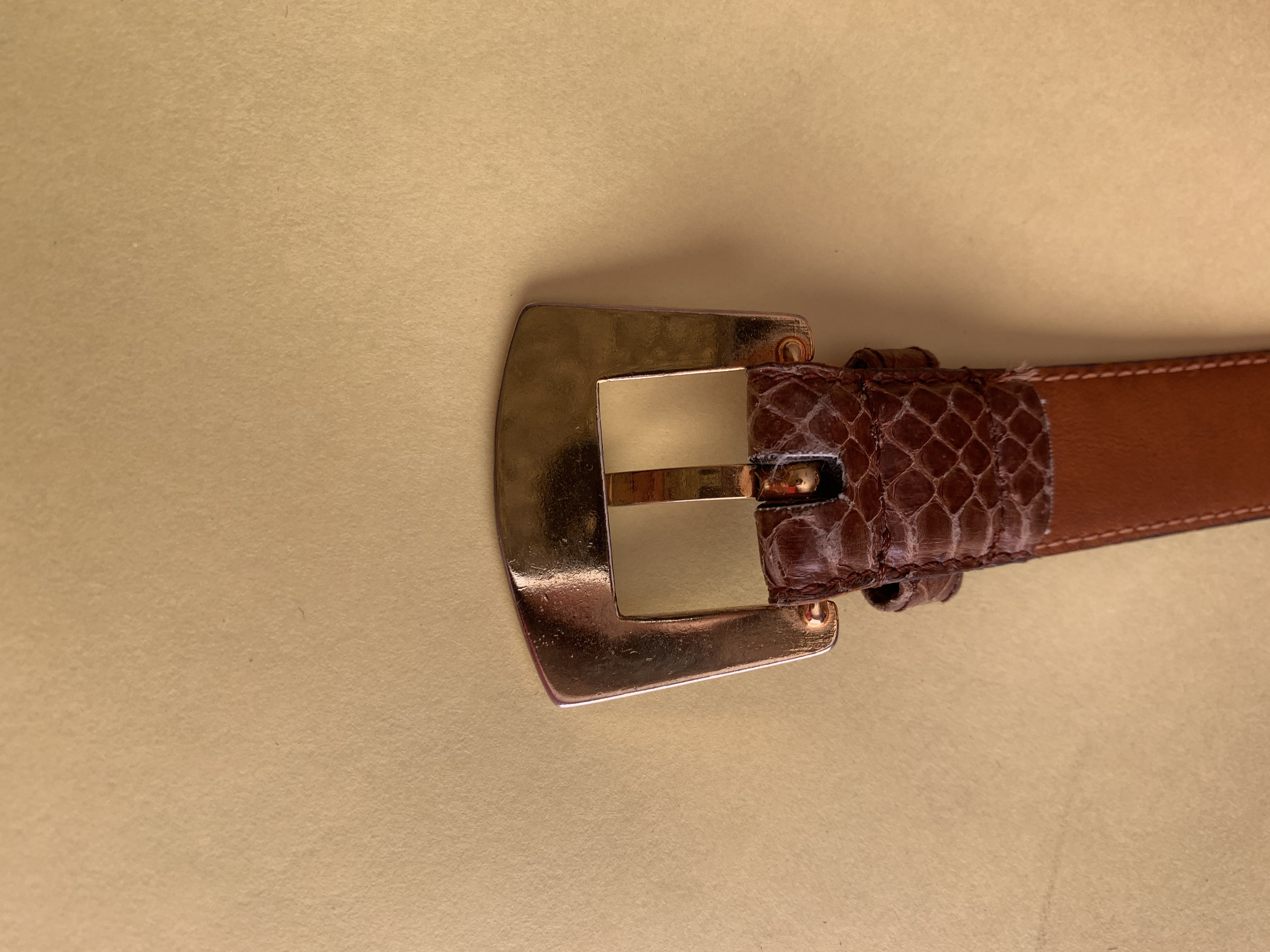 Vintage JANA 80s Snakeskin Black Belt Size Medium Vintage 80 main image 2
