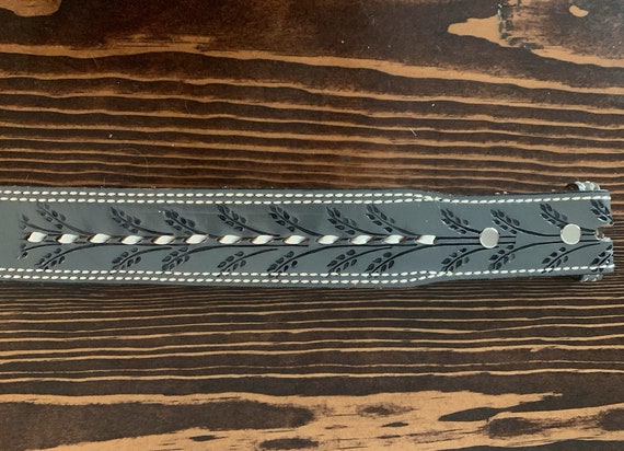 Vintage "Richie" name tooled leather western belt… - image 3