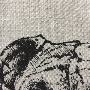 Bulldog Screen Printed 100% Linen Tea Towel,English Bulldog afbeelding 5