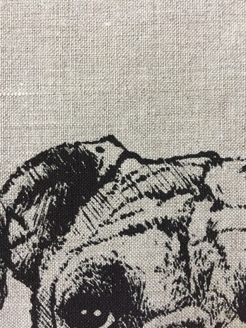 Bulldog Screen Printed 100% Linen Tea Towel,English Bulldog immagine 5