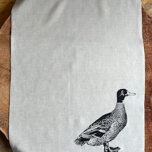 Canadiana Duck Screen Printed Tea Towel, Eco Friendly 100%Natural Linen, Hostess Gift, Mothers Day gift, Wedding Gift image 3