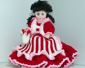 Peppermint Candy Crochet Doll