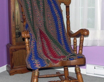 Autumn Spice Afghan--- FREE SHIPPING!