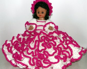 Marissa in a crocheted dress