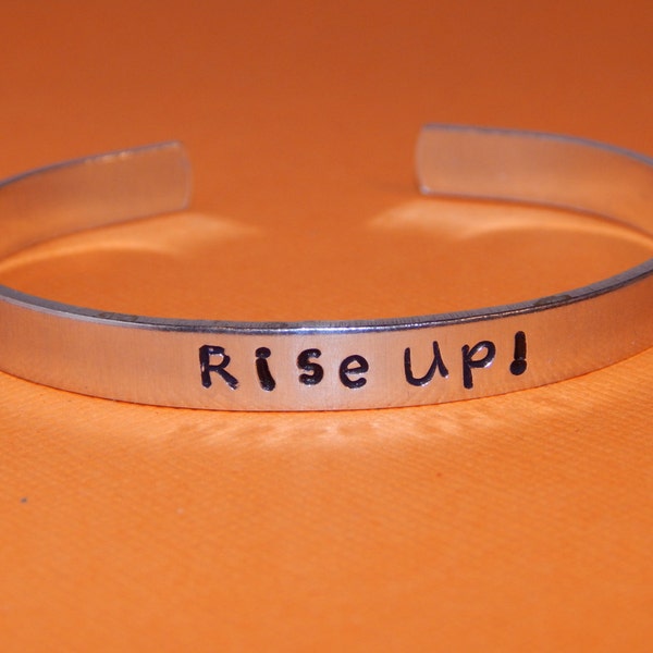 Rise Up - Alexander Hamilton Inspired Cuff Bracelet, Musical Jewelry - Gift Under 20
