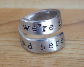 We're All Mad Here Wrap Ring