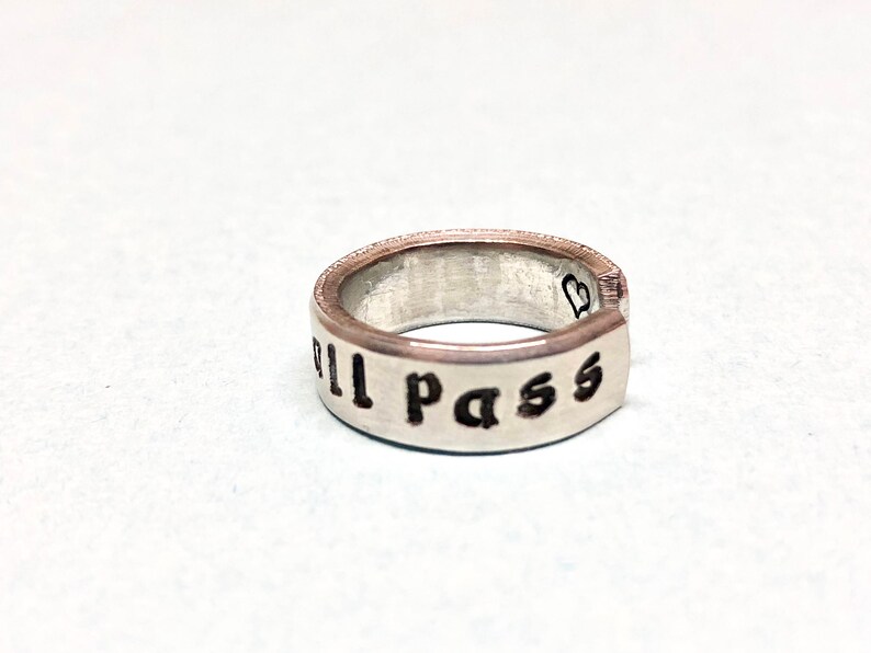 This Too Shall Pass Cuff Ring Gift Under 20 Inspirational Motivational Message