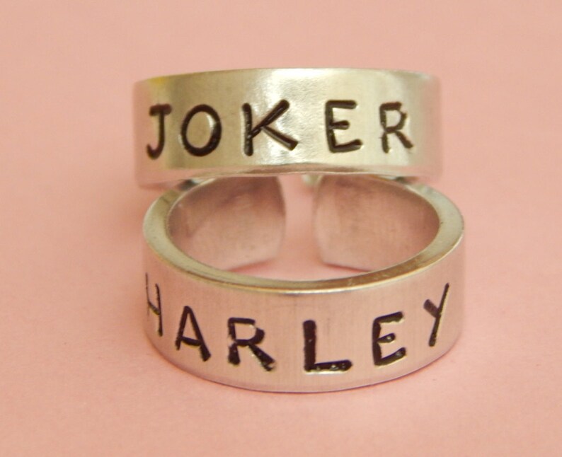Harley Quinn Joker Cuff Rings set Etsy