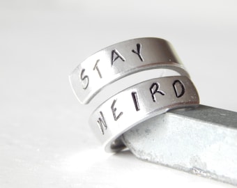 Stay Weird Wrap Ring
