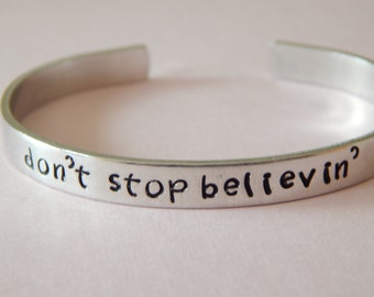 Don't Stop Believin' Bracelet Journey Inspired, Gift For musician