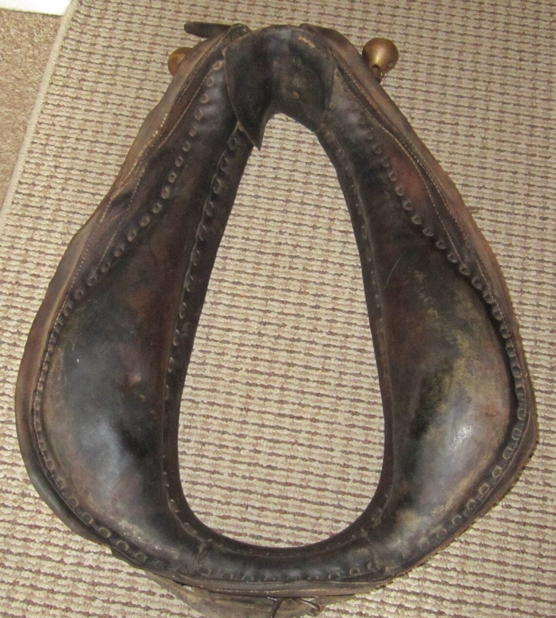 Antique Leather Horse Harness With Hames And Brass Balls Etsy