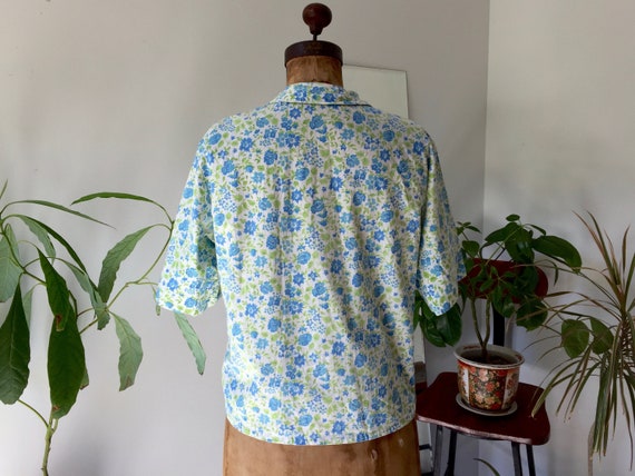 vintage 1950's "hyannisport" floral print cotton … - image 5