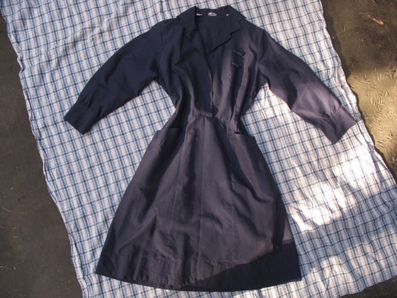 vintage 1940's 1950's navy blue hopkins uniform co
