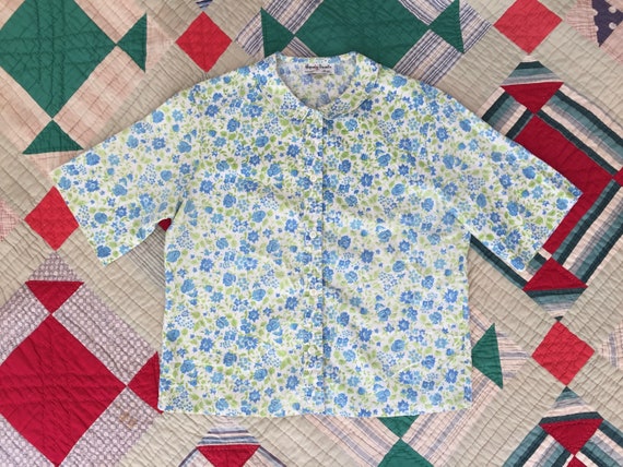 vintage 1950's "hyannisport" floral print cotton … - image 1