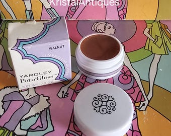 Vintage Yardley Pot o Gloss lip gloss New Old Stock walnut