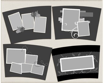 Tumbler Plates Tumbler Templates - Digital Scrapbooking Tumbler, Mug Insert Templates INSTANT DOWNLOAD