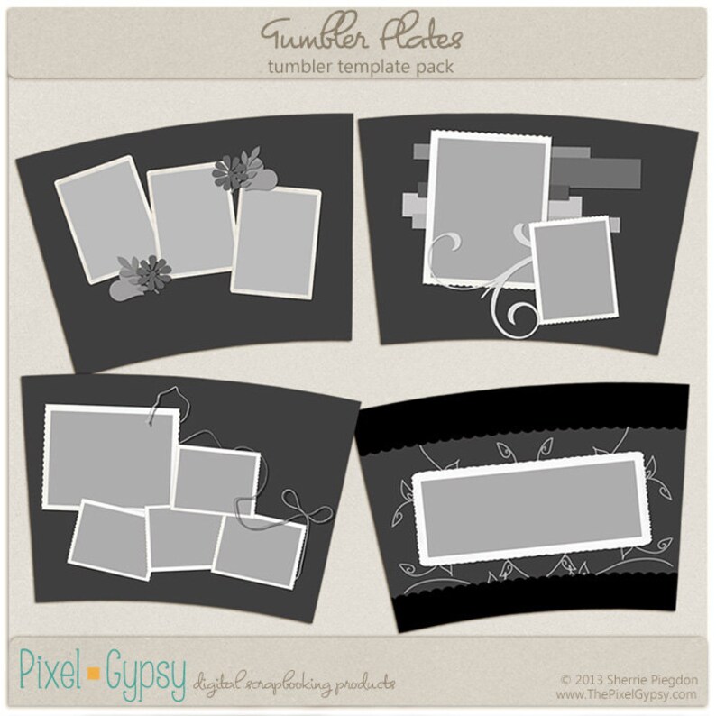 Download Tumbler Plates Tumbler Templates Digital Scrapbooking | Etsy