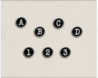 Vintage Typewriter Digital Alpha - Digital Scrapbooking Alpha INSTANT DOWNLOAD