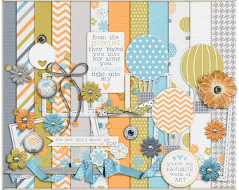Little Wonder Digital Mini - Digital Scrapbooking Mini Kit for baby, children, parents, INSTANT DOWNLOAD