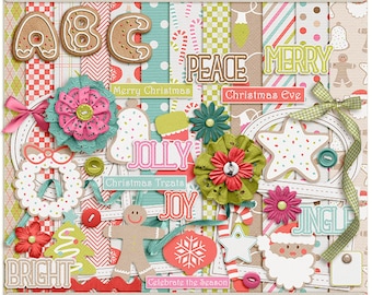 Sugar Cookie Digital Kit - Digital Scrapbooking Page Kit for Christmas, holidays, baking - INSTANT DOWNLOAD