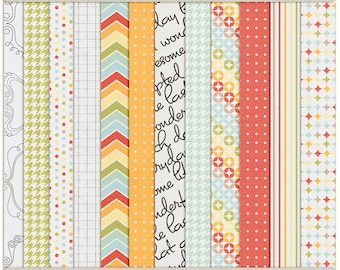 Life Unscripted Papers- Digital Scrapbooking Papers INSTANT DOWNLOAD
