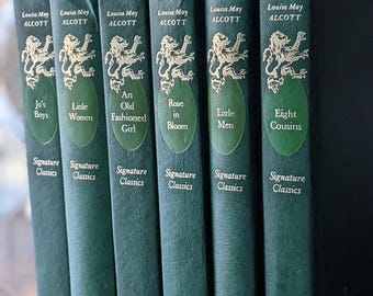 Vintage Louisa May Alcott Books: Little Women, Little Men, 1940s Set