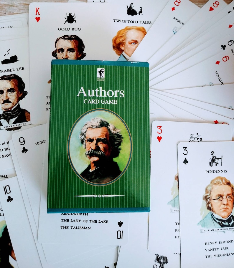 Card Game. Authors.classic Vintage Authors. Louisa May Alcott Etsy