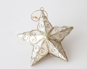 Capiz Shell Ornament, Shell Ornament, Nautical Ornament XD14