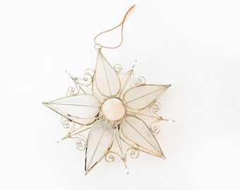 Capiz Shell Ornament, Shell Ornament, Nautical Ornament XD11