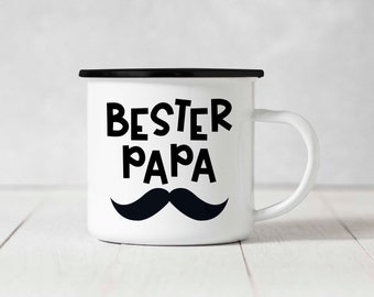 Emaille Becher - Bester Papa - 375