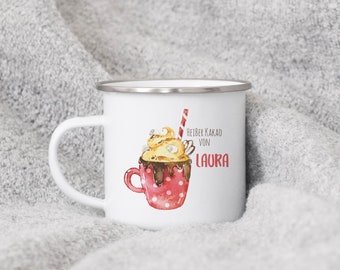 Enamel Mug - Hot Cocoa - Red - Christmas - 025