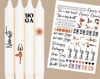 DIN A4 - Tattoofolie - Yoga - für Kerzen / Keramik - 304