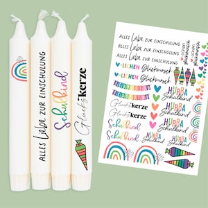 DIN A4 candle tattoo foil school child for candles / ceramics 369 image 1