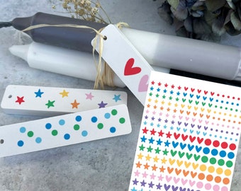 Rub-On Stickers - Confetti / Hearts / Stars / Dots - Aunt Henni Rub-Ons - can be used in a variety of ways 038