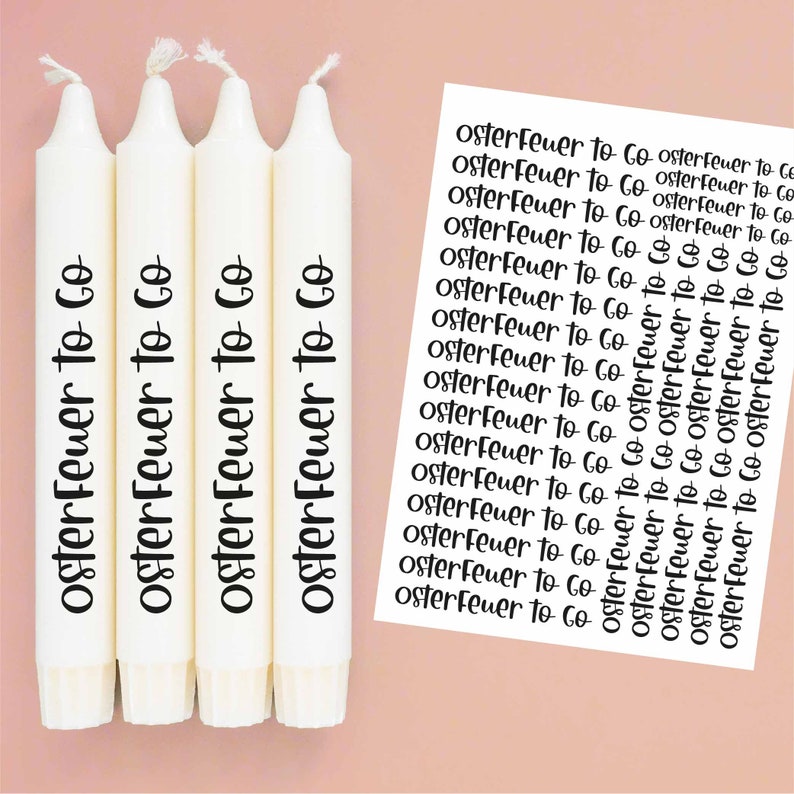 DIN A4 - Tattoofolie - Sprüche zum Verschenken - Osterfeuer To Go - Ostern - für Kerzen / Keramik - 146