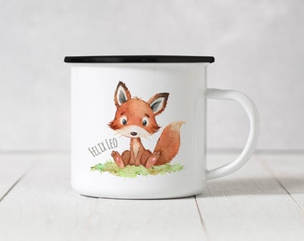 Emaille Becher - Kleine Waldentdecker Fuchs - Herbst - 287