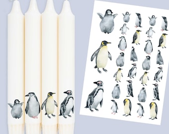 DIN A4 - Tattoo foil - Penguin Crew - for candles / ceramics 448