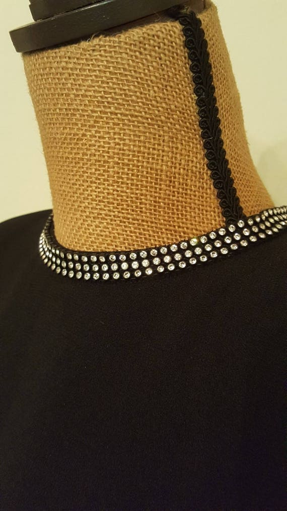 Vintage 1980s Travilla LBD with Rhinestones 1980s… - image 4